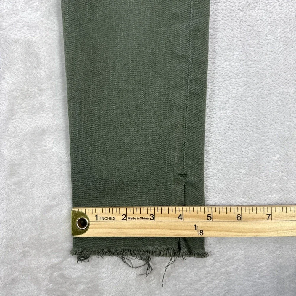 Joe's Jeans Women's Skinny Fit Ankle Raw Hem Size 27x27 Green Stretch - Picture 9 of 9